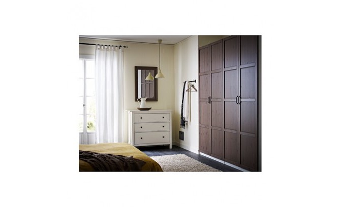 Комод 03 Кантри массив сосны (HEMNES) белый лак